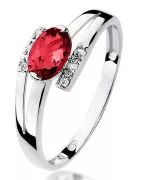 Inel Bonore - Aur Alb 585 - Rubin 0,6 ct