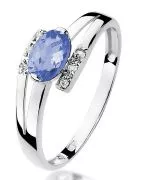 Inel Bonore - Aur Alb 585 - Tanzanit 0,4 ct