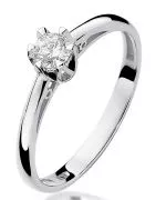 Inel Bonore - Aur Alb 585 - Diamant 0,15 ct