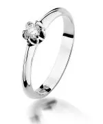 Inel Bonore - Aur Alb 585 - Diamant 0,1 ct