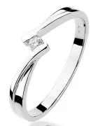 Inel Bonore - Aur Alb 585 - Diamant 0,04 ct