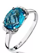 Inel Bonore - Aur Alb 585 - Topaz 1,7 ct