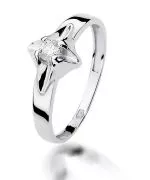 Inel Bonore - Aur Alb 585 - Diamant 0,12 ct