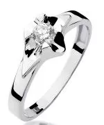 Inel Bonore - Aur Alb 585 - Diamant 0,3 ct