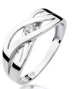 Inel Bonore - Aur Alb 585 - Diamant 0,1 ct