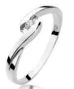 Inel Bonore - Aur Alb 585 - Diamant 0,05 ct