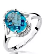 Inel Bonore - Aur Alb 585 - Topaz 3 ct
