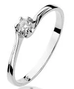 Inel Bonore - Aur Alb 585 - Diamant 0,1 ct