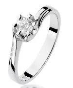 Inel Bonore - Aur Alb 585 - Diamant 0,3 ct