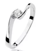 Inel Bonore - Aur Alb 585 - Diamant 0,13 ct