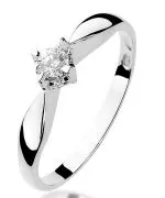 Inel Bonore - Aur Alb 585 - Diamant 0,12 ct