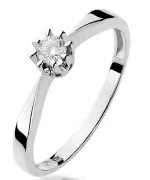 Inel Bonore - Aur Alb 585 - Diamant 0,15 ct