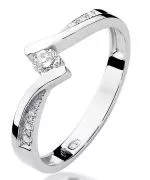 Inel Bonore - Aur Alb 585 - Diamant 0,13 ct