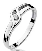 Inel Bonore - Aur Alb 585 - Diamant 0,04 ct