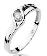 Inel Bonore - Aur Alb 585 - Diamant 0,1 ct