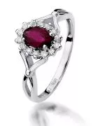 Inel Bonore - Aur Alb 585 - Rubin 0,6 ct