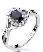 Inel Bonore - Aur Alb 585 - Safir 0,7 ct