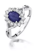 Inel Bonore - Aur Alb 585 - Safir 0,9 ct