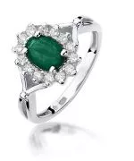 Inel Bonore - Aur Alb 585 - Smarald 0,8 ct