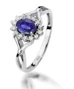 Inel Bonore - Aur Alb 585 - Tanzanit 0,4 ct