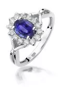 Inel Bonore - Aur Alb 585 - Tanzanit 0,7 ct