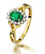 Inel Bonore - Aur 585 - Smarald 0,4 ct
