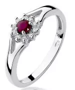 Inel Bonore - Aur Alb 585 - Rubin 0,15 ct