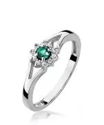 Inel Bonore - Aur Alb 585 - Smarald 0,1 ct