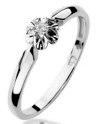 Inel Bonore - Aur Alb 585 - Diamant 0,04 ct