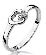 Inel Bonore - Aur Alb 585 - Diamant 0,02 ct