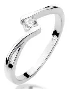Inel Bonore - Aur Alb 585 - Diamant 0,1 ct