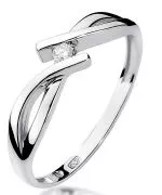 Inel Bonore - Aur Alb 585 - Diamant 0,04 ct