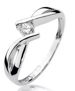 Inel Bonore - Aur Alb 585 - Diamant 0,1 ct