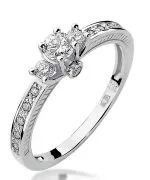Inel Bonore - Aur Alb 585 - Diamant 0,2 ct