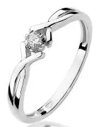 Inel Bonore - Aur Alb 585 - Diamant 0,04 ct