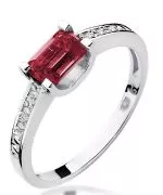Inel Bonore - Aur Alb 585 - Rubin 0,8 ct