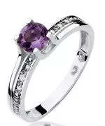 Inel Bonore - Aur Alb 585 - Ametist 0,5 ct
