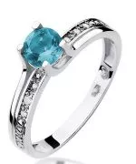 Inel Bonore - Aur Alb 585 - Topaz 0,5 ct