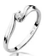 Inel Bonore - Aur Alb 585 - Diamant 0,08 ct