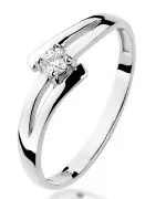 Inel Bonore - Aur Alb 585 - Diamant 0,1 ct