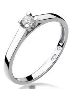 Inel Bonore - Aur Alb 585 - Diamant 0,1 ct