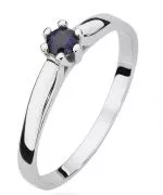 Inel Bonore - Aur Alb 585 - Safir 0,15 ct