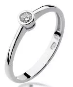 Inel Bonore - Aur Alb 585 - Diamant 0,1 ct