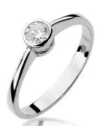 Inel Bonore - Aur Alb 585 - Diamant 0,25 ct
