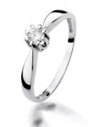 Inel Bonore - Aur Alb 585 - Diamant 0,15 ct