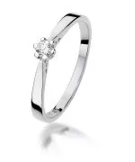 Inel Bonore - Aur Alb 585 - Diamant 0,1 ct