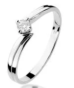 Inel Bonore - Aur Alb 585 - Diamant 0,08 ct