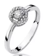 Inel Bonore - Aur Alb 585 - Diamant 0,12 ct