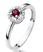 Inel Bonore - Aur Alb 585 - Rubin 0,15 ct