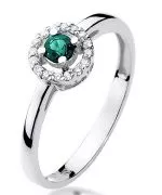 Inel Bonore - Aur Alb 585 - Smarald 0,15 ct